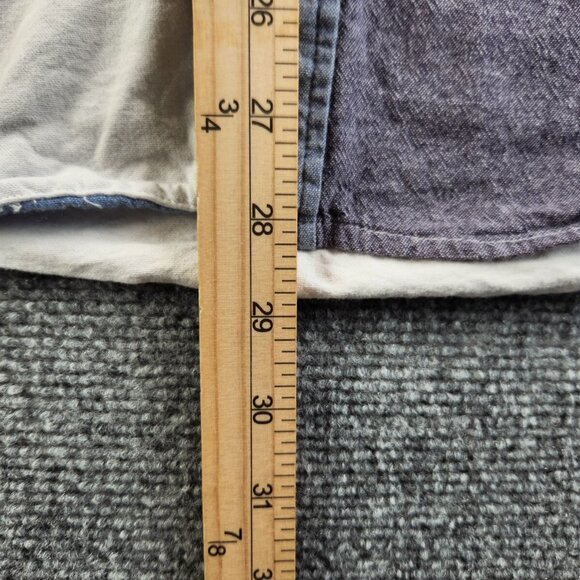 Desigual Regular XL Blue White Colorblock Floral Long Sleeve Button Up Shirt Reg - Picture 11 of 16